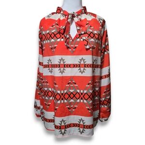 Karlie Aztec Print Blouse